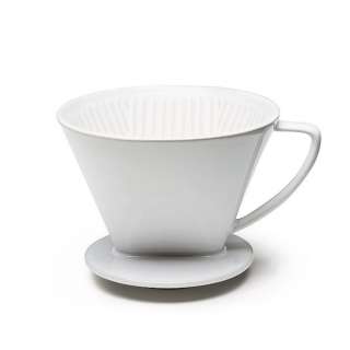Rare* White Ceramic Coffee Filter Drip Cone Large* No.4  