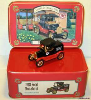 Texaco Collectors Club 1918 Ford Runabout w/Display Tin By Ertl 