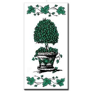  Ceramic Address Tile   2x4 House Address Number Topiary 