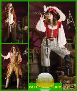 Ladies Caribbean Pirate/Wench Costume Patterns 14 20  