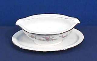 Noritake China LILA 6506 Gravy Boat with Attached Plate  