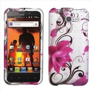 Pink Lotus Hard Case Cover for Cricket Huawei Mercury M886 Glory 