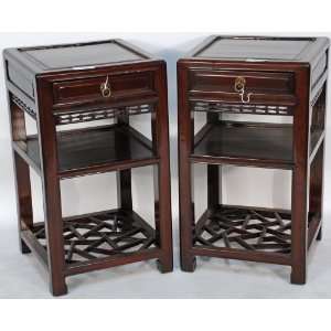  BK0058Y Antique Chinese Side Tea Tables, circa 1890, China 