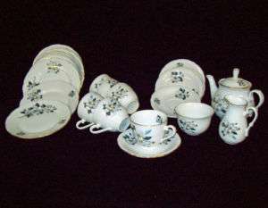 Vintage THUN Czechoslovakia CHINA Tea POT Cups CREAM +  