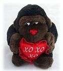 dan dee valentine black plush gorilla xo heart dandee one
