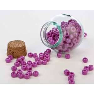  Clear Glass Jar with Cork Stopper Holding Purple Color Plastic 