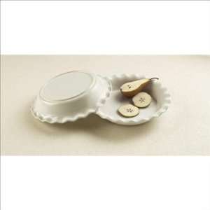  Corningware Etch 9.5 Inch Pie Plate (White Linen): Kitchen 