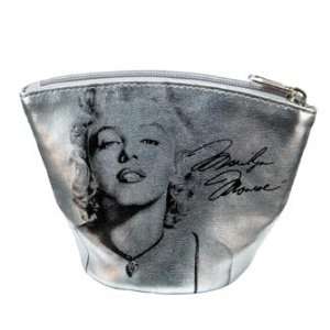   Marilyn Monroe Silver Signature Cosmetic Make up Bag 