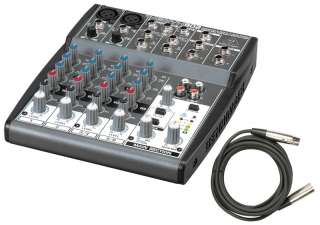 NEW BEHRINGER 802 PRO AUDIO DJ 8CH LIVE SOUND MIXER $25 XLR CABLE 