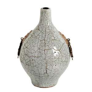  Crackle Glazed Ceramic Vase 11.5H