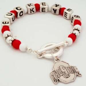   State University Buckeyes Beaded Charm Bracelet Arts, Crafts & Sewing