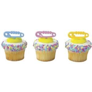 Baby Diaper Pin Cupcake Toppers   24 Picks   Eligible for  Prime 