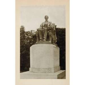  1915 Statue Seated Lincoln Augustus Saint Gaudens Print 