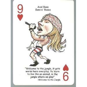  AXL ROSE   Guns n Roses   ROCK & ROLL Playing Card 