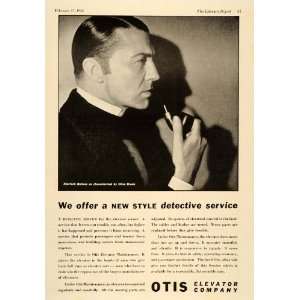   Sherlock Holmes Clive Brook Pipe   Original Print Ad