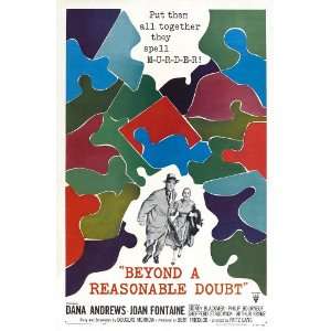  Beyond a Reasonable Doubt (1956) 27 x 40 Movie Poster 