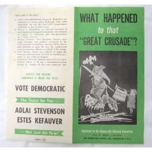  Adalai Stevenson   Estes Kefauver 1956 Election Brochure 