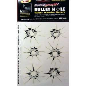   Magnegrafix Water Transfer Bullet Hole Decals, Pack of 6: Automotive