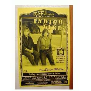 Indigo Girls Handbill Poster The