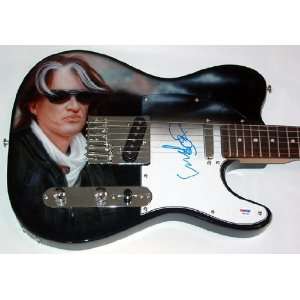  Aerosmith Autograph Joe Perry Signed Airbrush Guitar 