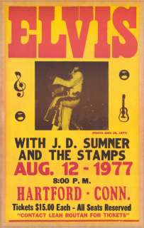   1977   Elvis Presley   J.D. Sumner   The Stamps     Concert Poster