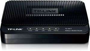 TP Link ADSL2/2+ Ethernet/USB DSL Modem Router TD 8817  