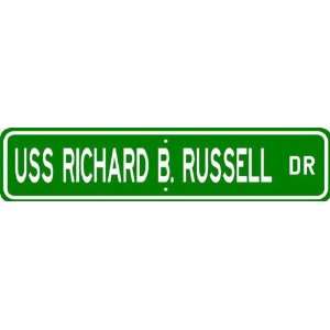  USS RICHARD B RUSSELL SSN 687 Street Sign   Navy Patio 