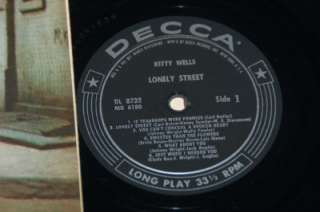 Kitty Wells Lonely Street Decca DL 8732 Vinyl Record LP  