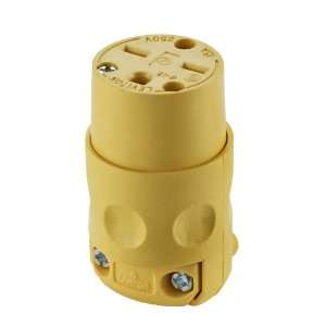 NEW LEVITON 15 AMP 250 VOLT CORD OUTLET YELLOW  
