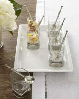 Six Mini Dessert Glasses with Tray & Spoons