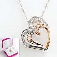   this 10k white gold blue and white diamond heart pendant. shop now