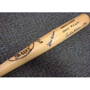  Hank Aaron Signed Baseball Bat   Sadaharu Oh & Louisville 