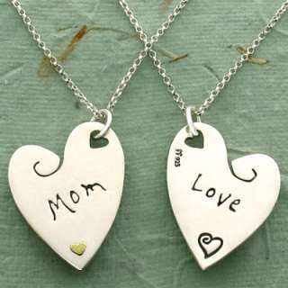 Mom Love Heart Pendant Necklace   Fair Trade Winds Necklaces 