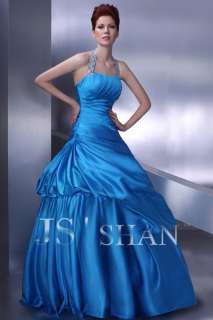   Blue Quinceanera Girl Formal Prom Ball Gown Evening Dress  