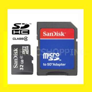   32GB Class 4 Micro SDHC SD HC Memory Card with Adapter in FAT32 format