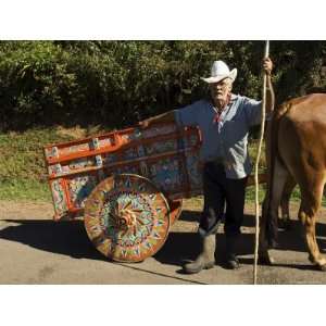  Man with Decortated Ox Cart, Central Highlands, Costa Rica 