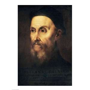   : Portrait of John Calvin   Poster by Titian (18x24): Home & Kitchen