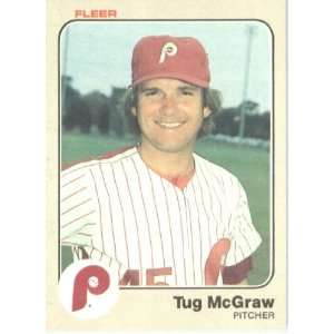  1983 Fleer # 166 Tug McGraw Philadelphia Phillies Baseball 