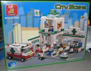 Lego Building Blocks City Scene Emergency Center 376 PC Set New Legos 