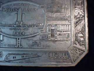 Trivet   hot Plate Chicago Worlds Fair 1934 original souvenir  