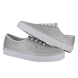 VANS CLASSIC AUTHENTIC GLITTER SILVER LIMITED WOMENS US SIZE 8, MENS 6 
