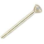 14KT Solid Gold Nose Stud Ring Pin Stud Screw 1.5mm 22G  