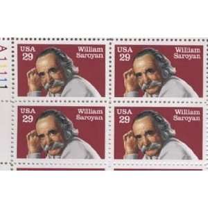 William Saroyan writer 4 x 29 cent US postage stamps #2538
