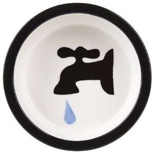  Melia Pet Tap Ceramic Dog Bowl   Black   Small (Quantity 