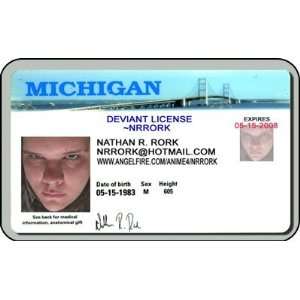 Michigan Fake Drivers License sample pvc cards not fake 