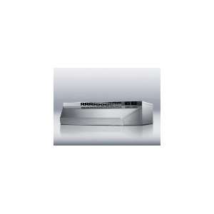   Range Hood for Ducted or Ductless Use, 24 in Wide, Stainless Steel