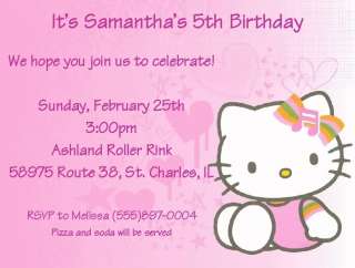 Set of 2 Hello Kitty Groovy Birthday Invitations  