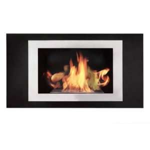   Fully Recessed Bio Fuel Fireplace Brushed Stainless