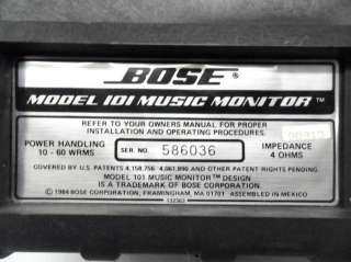   Black Model 101 Music Monitor Indoor Outdoor Stereo Speakers Set of 2