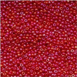 Czech Seed Beads 11/0 Opaque Raspberry Iris (45 Grams 